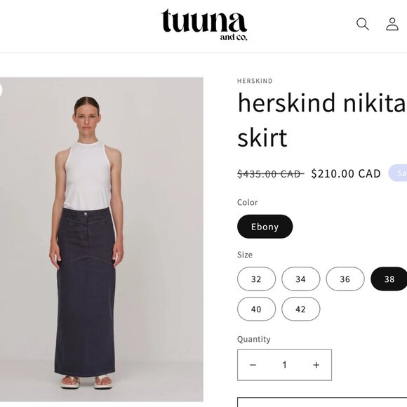 New HERSKIND Nikita Skirt Midi Maxi Column Straight Quiet Luxury Old Money Luxe - Picture 12 of 12